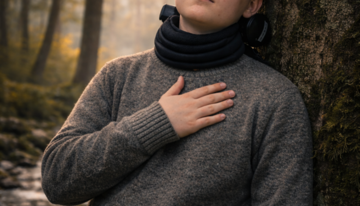 Tobias lernt sich zentrieren.